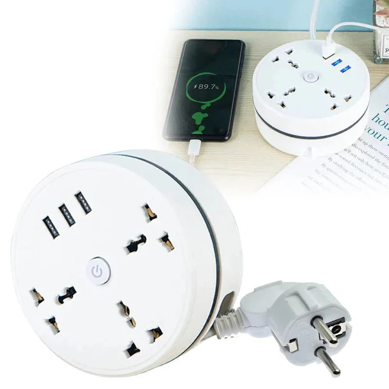 Regleta Inteligente con Enchufe EU – Múltiples Tomas y Puertos USB con Carga Rápida para Hogar y Oficina - Survivalia