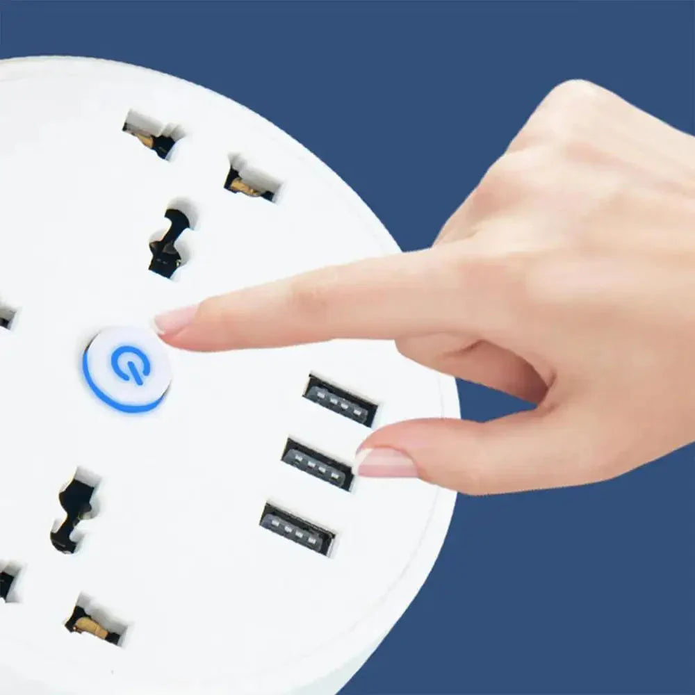 Regleta Inteligente con Enchufe EU – Múltiples Tomas y Puertos USB con Carga Rápida para Hogar y Oficina - Survivalia