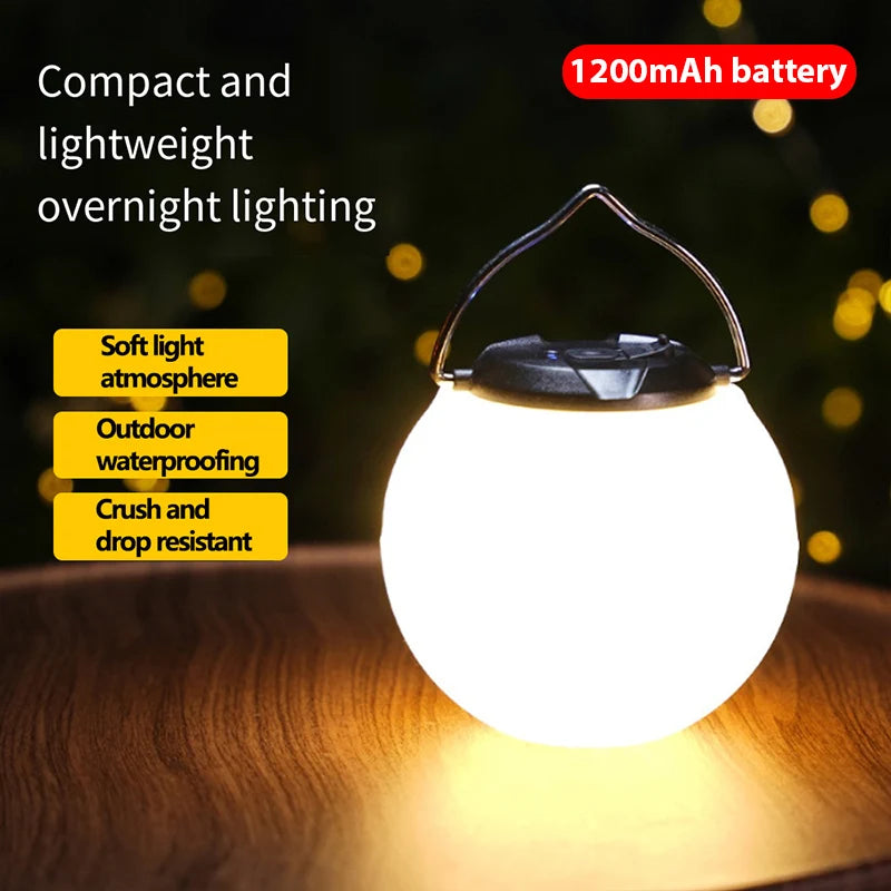 Lámpara de Camping Recargable LED 3000K | Linterna Impermeable de Luz Cálida para Camping, Senderismo y Emergencias - Survivalia