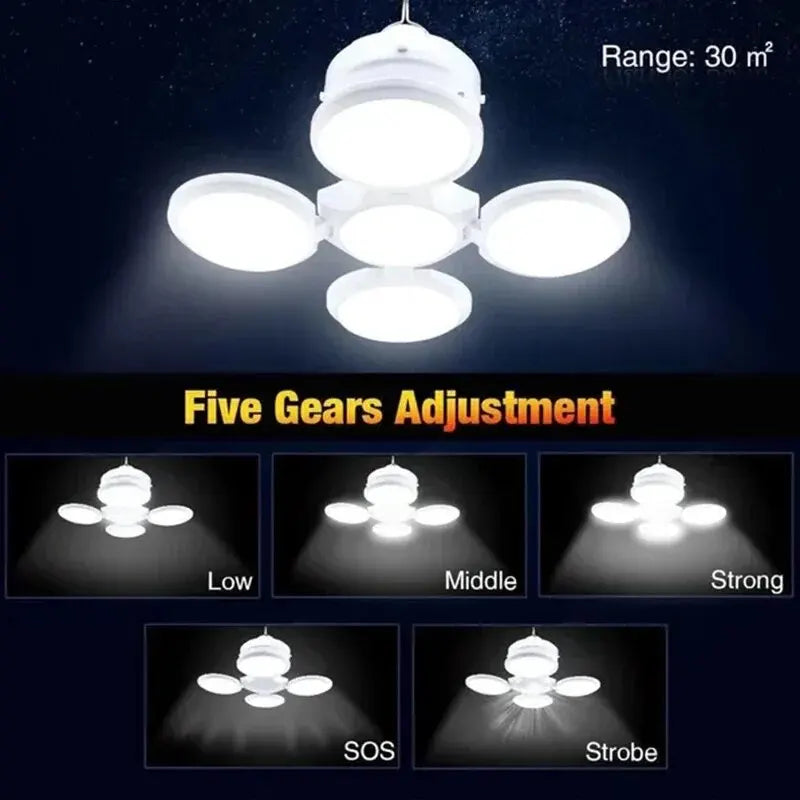Lámpara LED Solar Portátil para Camping – Linterna Recargable Plegable con Gancho, Ideal para Tienda, Exterior y Emergencias - Survivalia