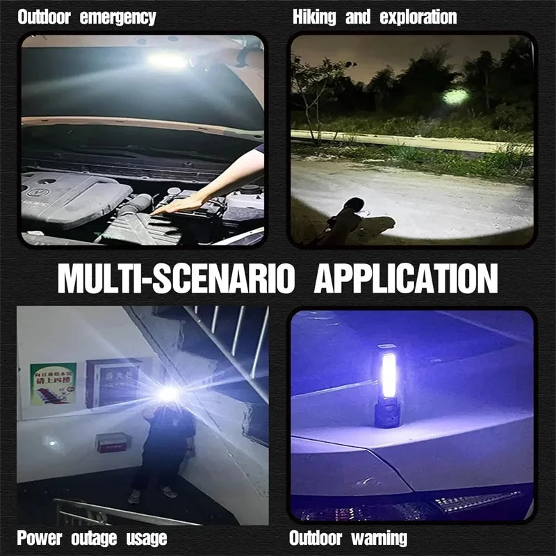 Linterna LED de Alta Potencia – Recargable por USB y Solar, Lámpara Táctica de Largo Alcance para Camping y Exterior - Survivalia