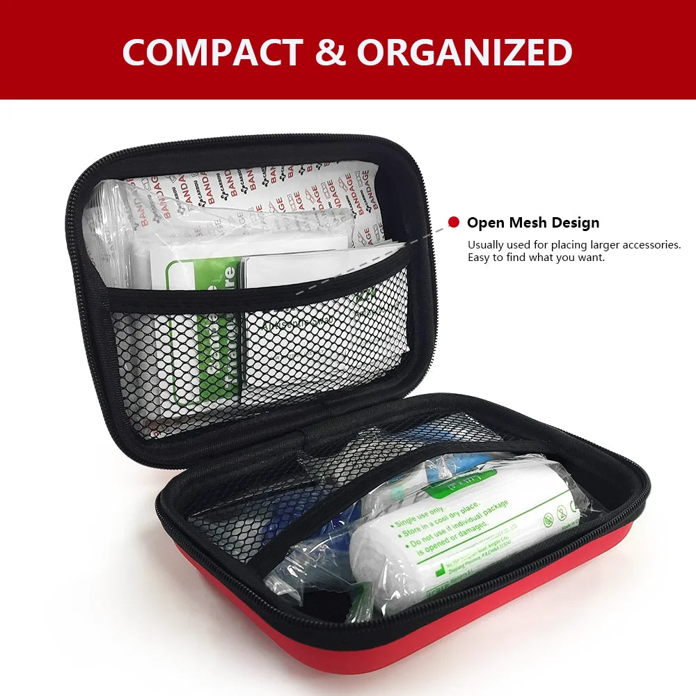 Botiquín de Primeros Auxilios Portátil 90 Piezas – Kit Médico de Emergencia para Hogar, Viajes, Camping y Supervivencia - Survivalia