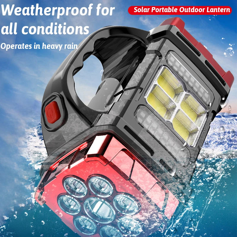Linterna LED Solar Recargable 16 LEDs – Doble Color, Doble Fuente de Luz, Power Bank USB y Múltiples Modos para Exterior - Survivalia