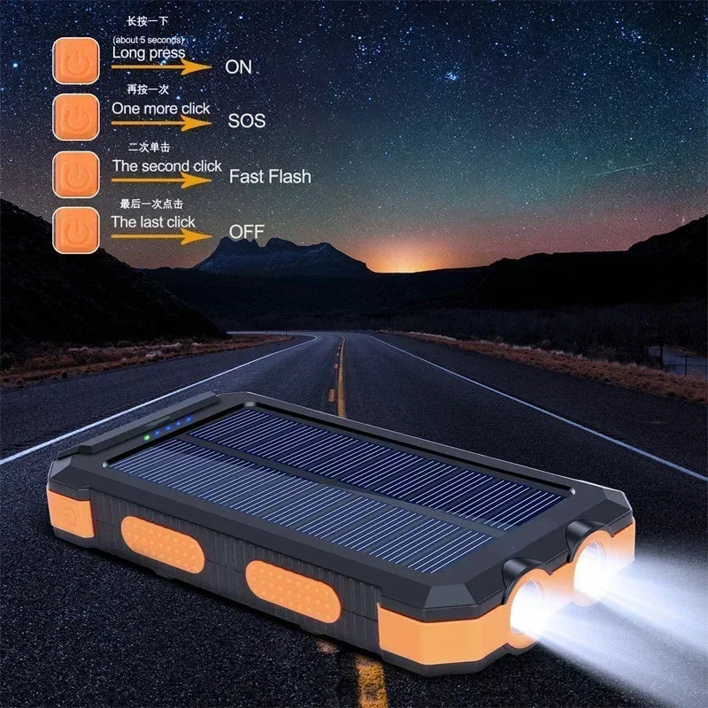 Xiaomi Power Bank solar 200000mAh 120W – Cargador portátil de alta capacidad y carga rápida para camping, senderismo, emergencias y dispositivos móviles