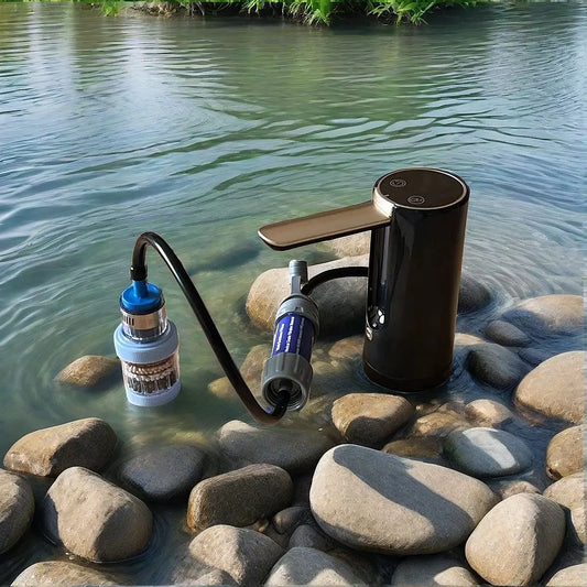 Purificador de Agua Eléctrico Portátil de Alta Calidad – Filtro de Agua para Emergencias, Camping y Senderismo - Survivalia