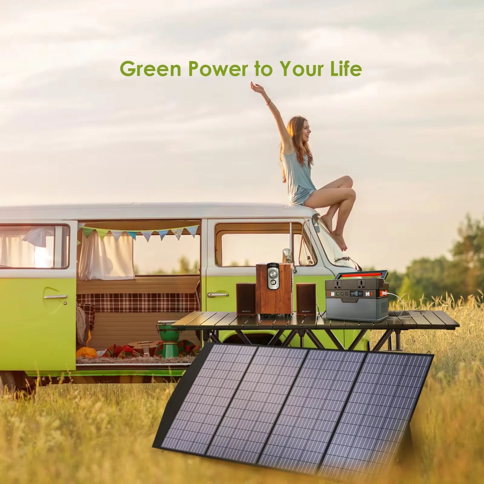 Panel Solar Plegable 8V – Cargador Solar Móvil para Generador, Portátil y Suministro de Energía en Camping y Pesca. 60W/100W/140W/200W - Survivalia