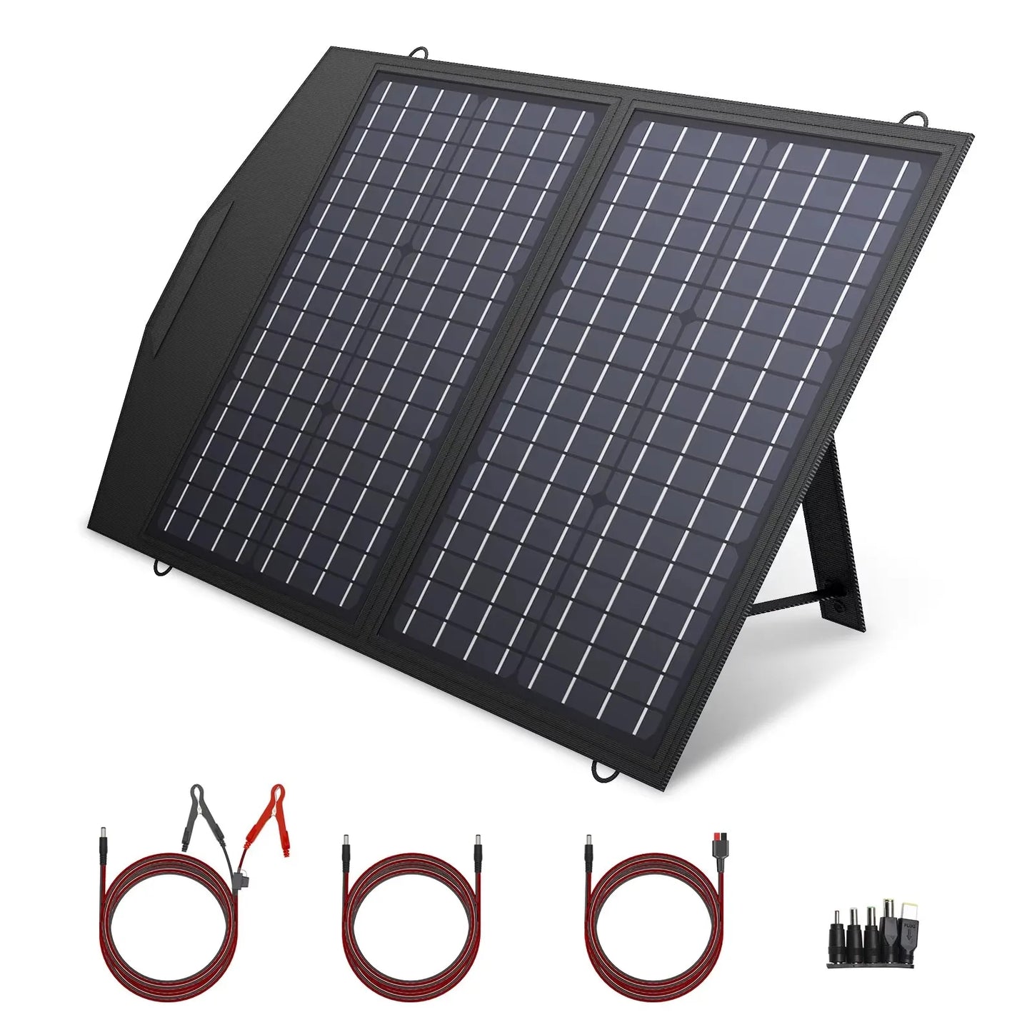 Panel Solar Plegable 8V – Cargador Solar Móvil para Generador, Portátil y Suministro de Energía en Camping y Pesca. 60W/100W/140W/200W - Survivalia