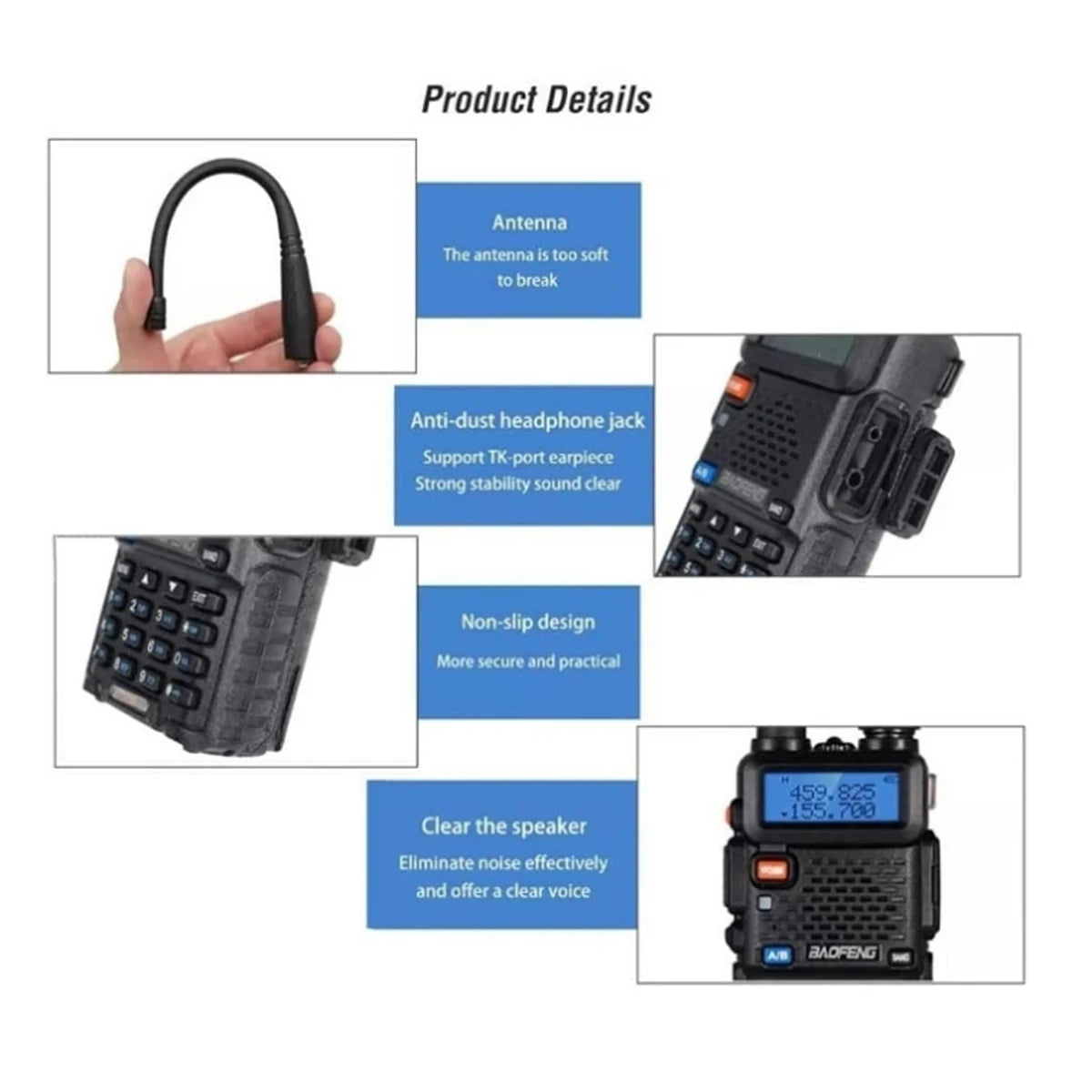 Walkie Talkie Baofeng UV-5R de Largo Alcance – Radio Portátil Bidireccional con USB y FM para Comunicaciones Amateur y Outdoor - Survivalia