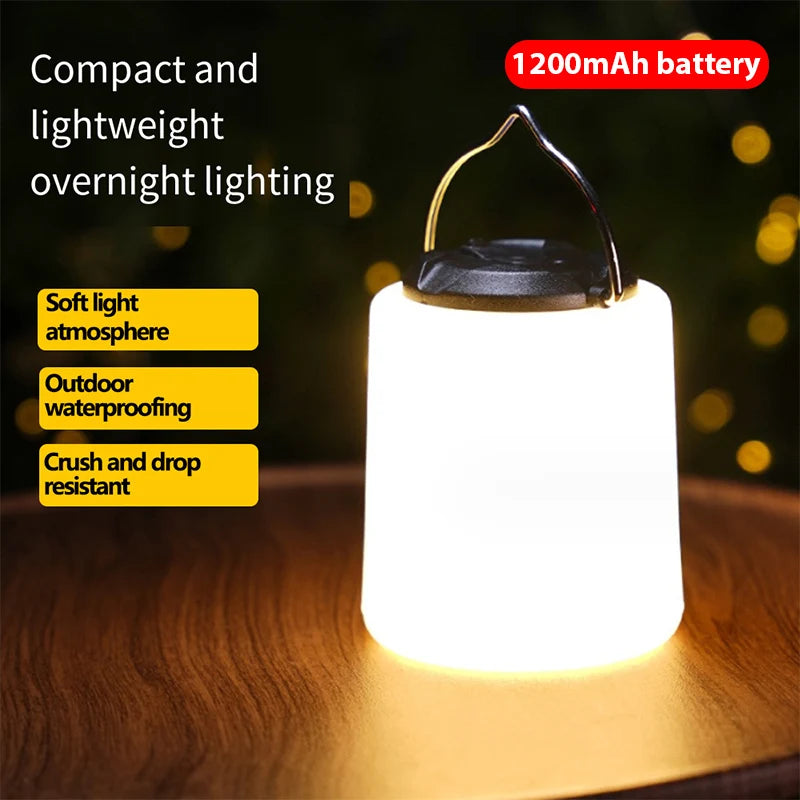 Lámpara de Camping Recargable LED 3000K | Linterna Impermeable de Luz Cálida para Camping, Senderismo y Emergencias - Survivalia
