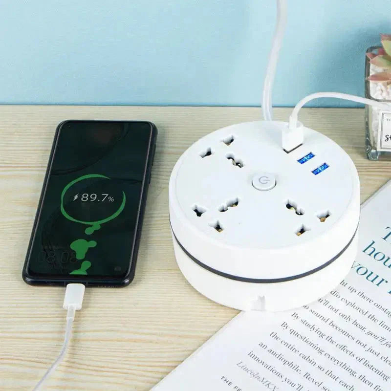 Regleta Inteligente con Enchufe EU – Múltiples Tomas y Puertos USB con Carga Rápida para Hogar y Oficina - Survivalia